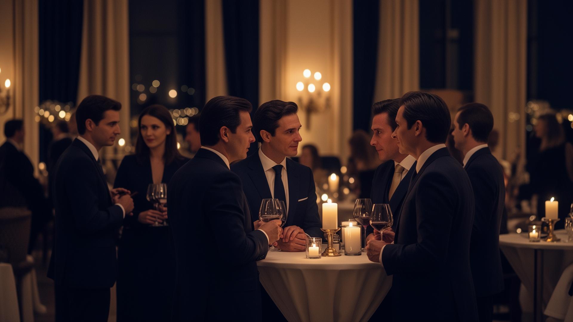 Networking-Empfang in luxuriöser Hospitality-Atmosphäre